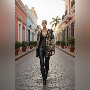 HAND BEADED OVERSIZED BLAZER